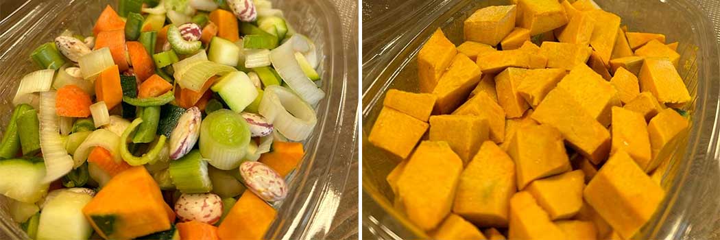 MINESTRONE E ZUCCA A CUBETTI